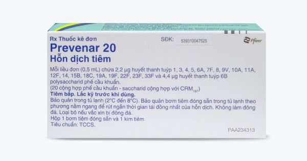 Vắc xin Prevenar 20 (Bỉ) - vắc xin phế cầu 20 tuýp